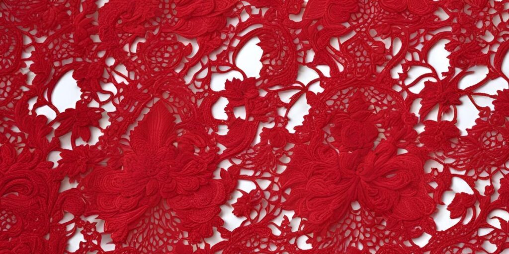 Red Lace Fabric​​