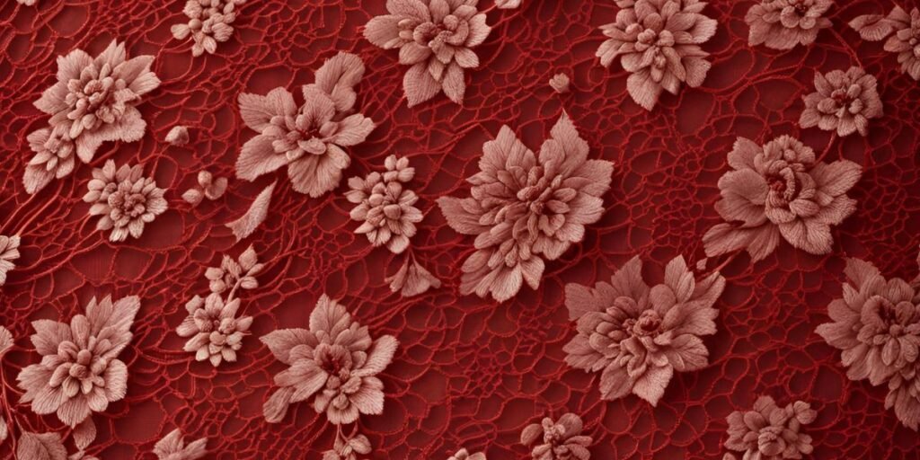 Shop Premium Red Lace Fabric at MK Fashion Lace Now!